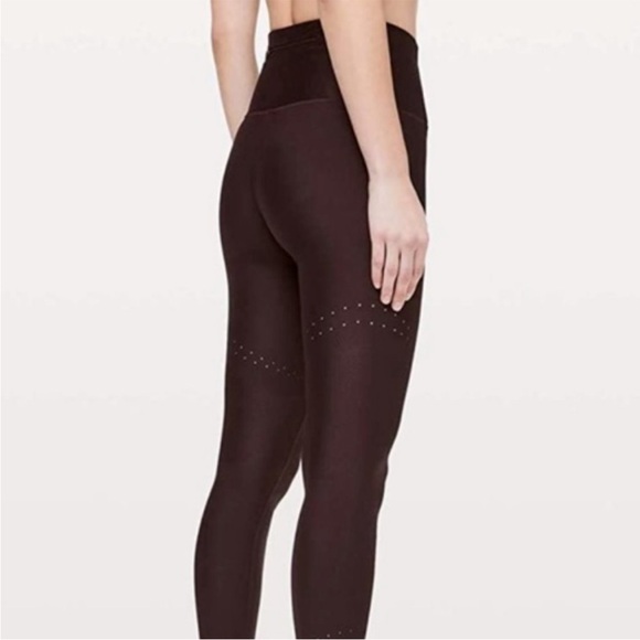 Lululemon in focus run Leggings Size 2 Plum Shadow 27" - Picture 1 of 4
